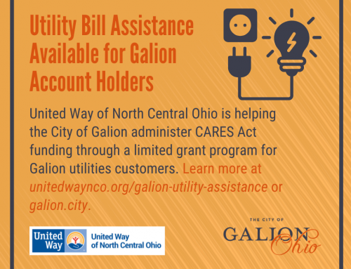 United Way of North Central Ohio Teams Up with the City of Galion to Provide Utility Bill Relief